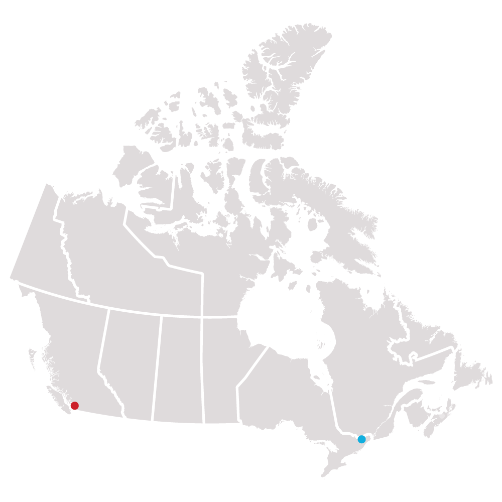 Sterling Map for Canada